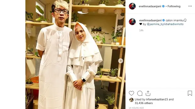 Aming dan Evelyn Nada Anjani (Foto: Instagram/@evelinnadaanjani)