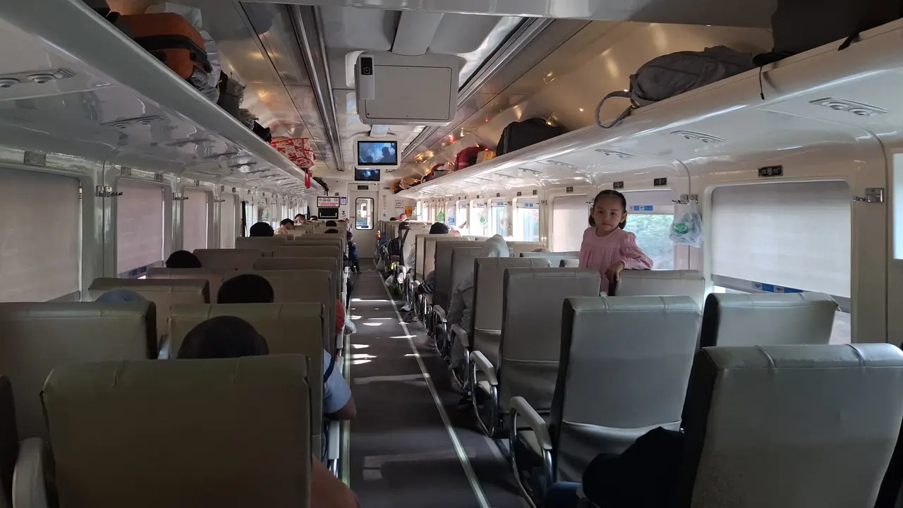 Kerta Api Kuala Stabas, Stasiun Tanjung Karang Bandar Lampung. Foto : (Liputan6.com/Ardi).