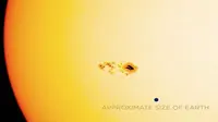 Penampakan lubang di Matahari yang diambil NASA. (Foto: NASA)