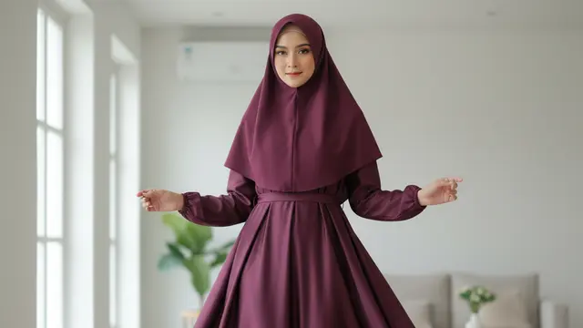 Abaya Satin Polos