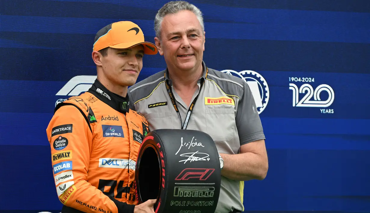Hasil positif pada sesi kualifikasi menambah kepercayaan diri pada Lando Norris untuk mempertahankan posisi terdepan pada balapan utama Grand Prix Hungaria di Sirkuit Hungaroring, Budapest, Minggu (21/7/2024). (Ferenc ISZA/AFP)