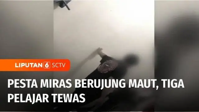 Sebanyak tiga pelajar tewas setelah menenggak miras oplosan di sebuah kamar kos, di Kota Makassar, Sulawesi Selatan. Bukan hanya pesta miras, salah satu pelajar bahkan menganiaya pelajar lain, dalam kondisi mabuk.