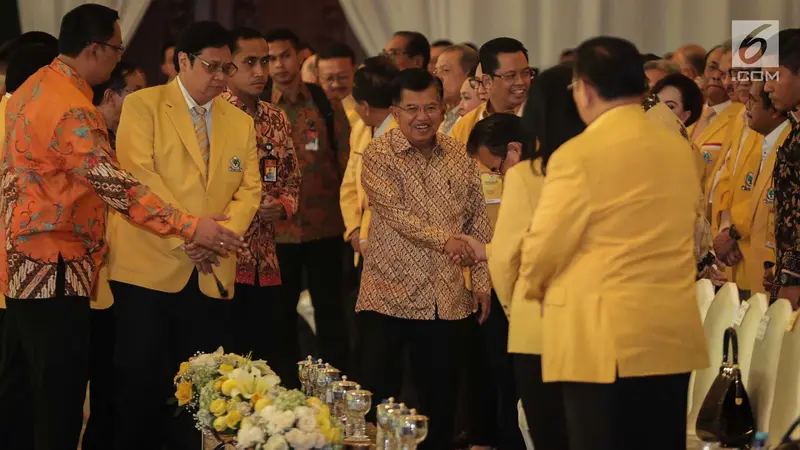 Didampingi Airlangga, Wapres Jusuf Kalla Hadiri Penutupan Munaslub Partai Golkar