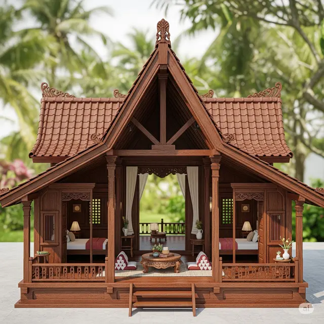 Rumah Kayu Sederhana Biaya 50 Juta. Foto: Gemini