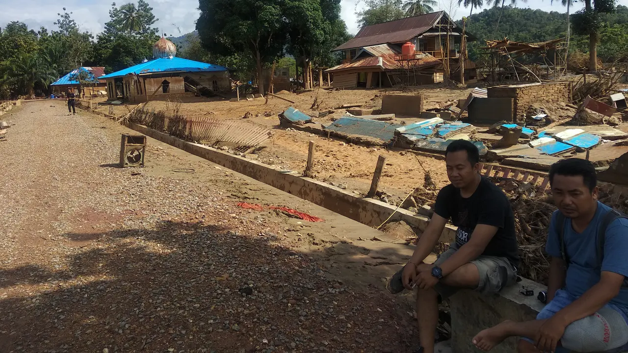 Desa Tapuwatu, Kecamatan Asera, Kabupaten Konawe Utara yang hilang usai banjir Konawe Utara.(Liputan6.com/Ahmad Akbar Fua)