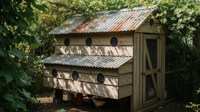 Desain Kandang Ayam Backyard Rustic tapi Higienis (Image by Gemini AI)