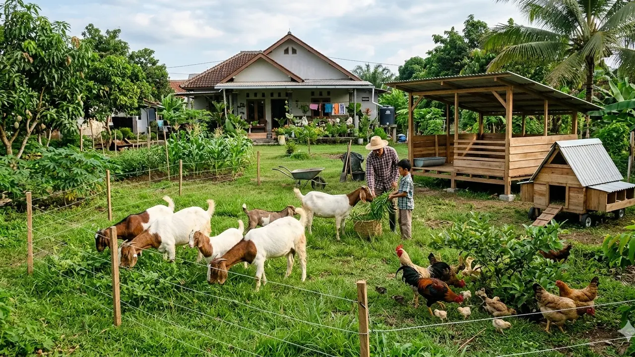 Ternak Rumahan Tanpa Kandang Permanen