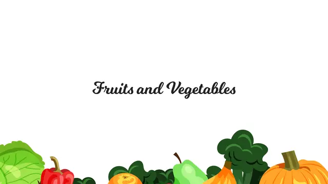 Ilustrasi sayur dan buah