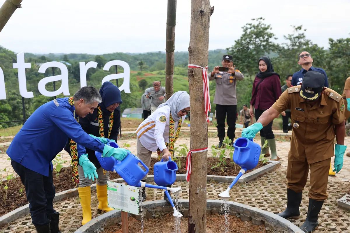 Dimulainya pembangunan Taman Buah Puspantara di Suko Mulyo, IKN pada Senin (8/7/2024).
