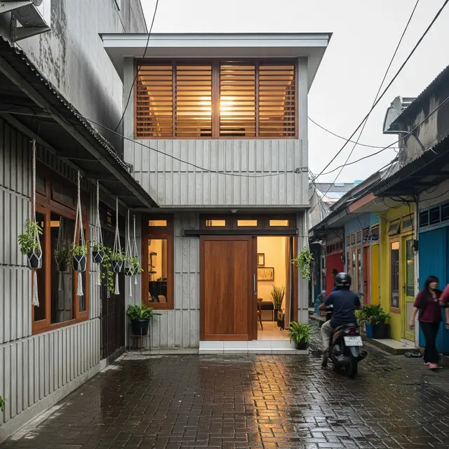 9 Desain Rumah Mungil di Gang Anti Pengap, Strategi Cerdas Sirkulasi Udara dan Cahaya