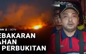 Kebakaran Lahan di Perbukitan