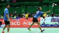 Rinov Rivaldi/Vania Arianti Sukoco ikut menyumbang poin saat tim Indonesia menang 5-0 atas Mongolia pada pertandingan pertama grup C Kejuaraan Bulutangkis Junior 2016, Sabtu (9/7/2016). (PBSI)