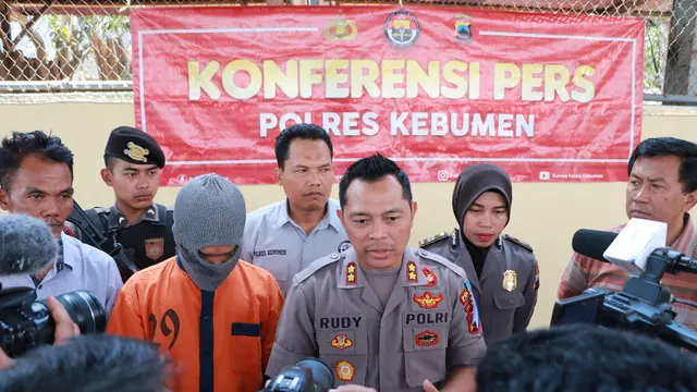 RS, tersangka pemerkosaan gadis belia di Kebumen Pasal 283 KUH PIDANA dengan ancaman hukuman penjara selama-lamanya 12 tahun. (Foto: Liputan6.com/Polres Kebumen/Muhamad Ridlo)