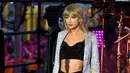 Tak juga menanggapi permohonan maaf Katy Perry, belum lama ini Taylor Swift dikabarkan telah menghapus segala unggahannya di akun media sosial seperti Twitter dan Instagramnya. Ada apa ya? (AFP/Theo Wargo)