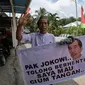Aksi Roman Neo Saputra agar bisa bertemu Presiden Jokowi (Arfandi Ibrahim/Liputan6.com)