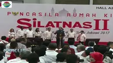Presiden Joko Widodo atau Jokowi  menghadiri Silaturahmi Nasional (Silatnas) II dengan sekitar 10 ribu relawan di JIEXPO Kemayoran, Jakarta.