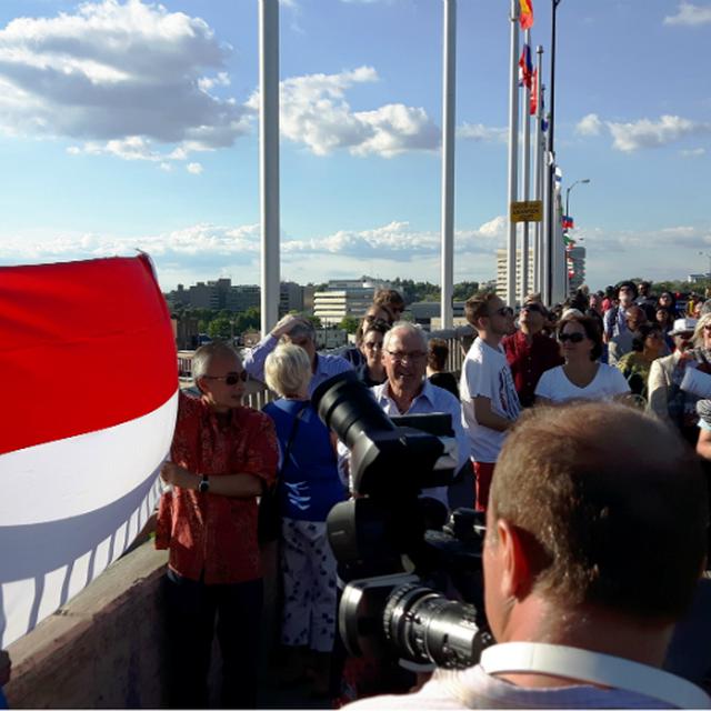 Kali Pertama Merah Putih Berkibar Di Bridge Of Nations Kanada Global Liputan6 Com