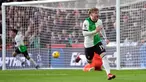 Pemain Liverpool Harvey Elliott melakukan selebrasi usai mencetak gol ke gawang Crystal Palace pada pertandingan sepak bola Liga Inggris di Selhurst Park, London, Inggris, Sabtu (9/12/2023). (AP Photo/Kin Cheung)