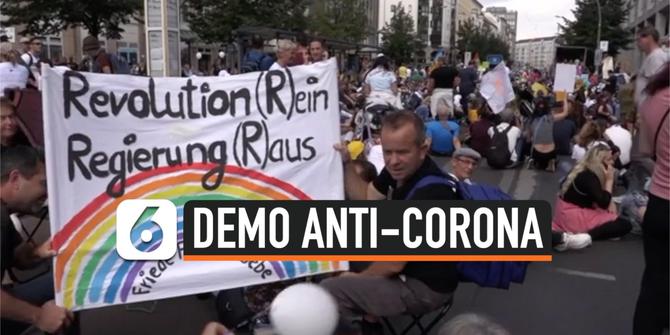 VIDEO: Demonstrasi Anti-Corona di Berlin, Tanpa Masker dan Jaga Jarak