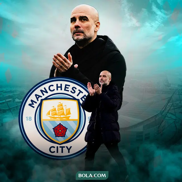 Man City - Ilustrasi Pep Guardiola