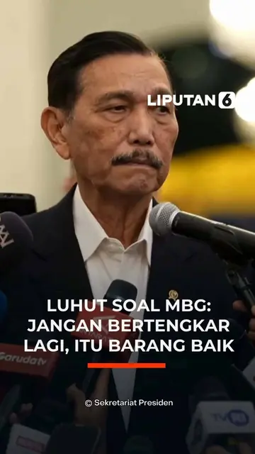 Luhut Soal MBG : Jangan Bertengkar Lagi, Itu Barang Baik