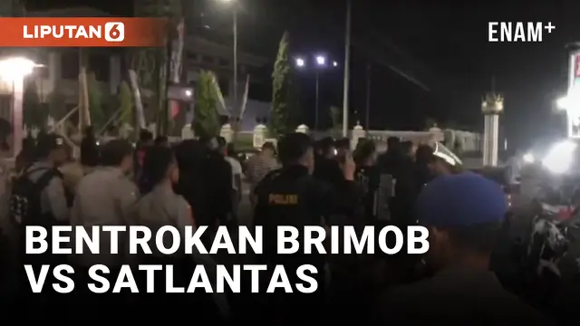 Brimob Bentrok dengan Satlantas Polres Tual di Depan gereja Maranatha