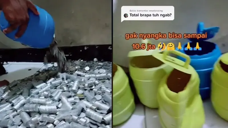 Viral Nabung Uang Receh Sampai 10 Juta, Bikin Warganet Melongo