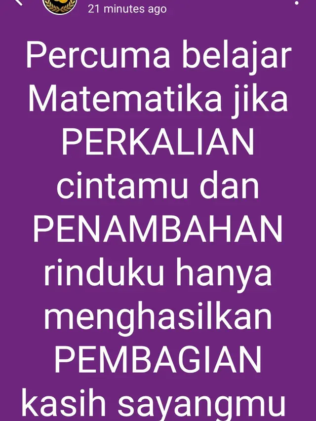 6 Status WhatsApp Tentang Filsafat Cinta dalam Mata Pelajaran Ini Kocak