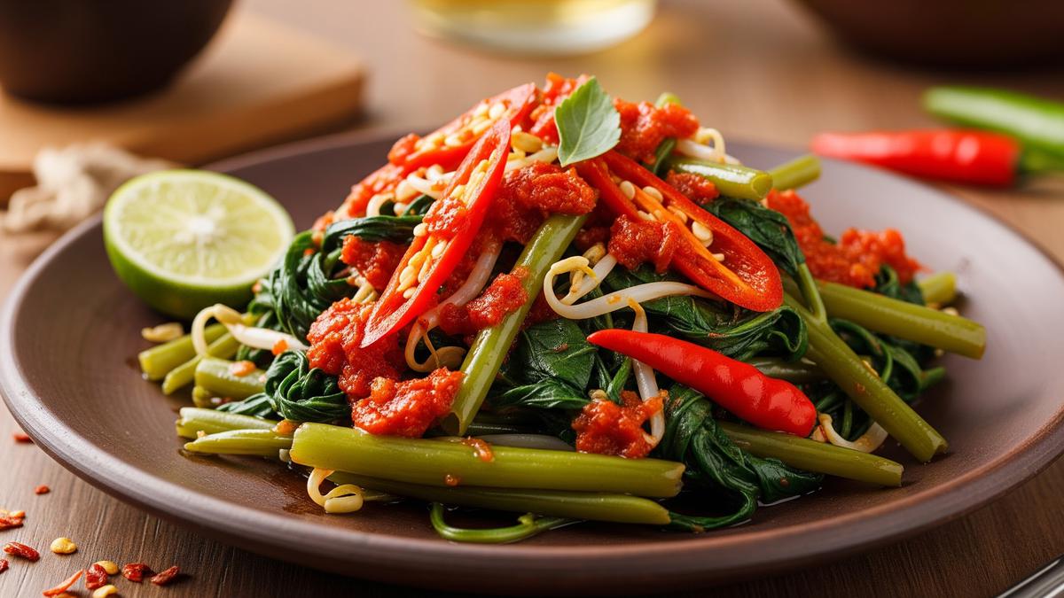 7 Cara Bikin Sambal Kangkung Pedas, Menggugah Selera Makan