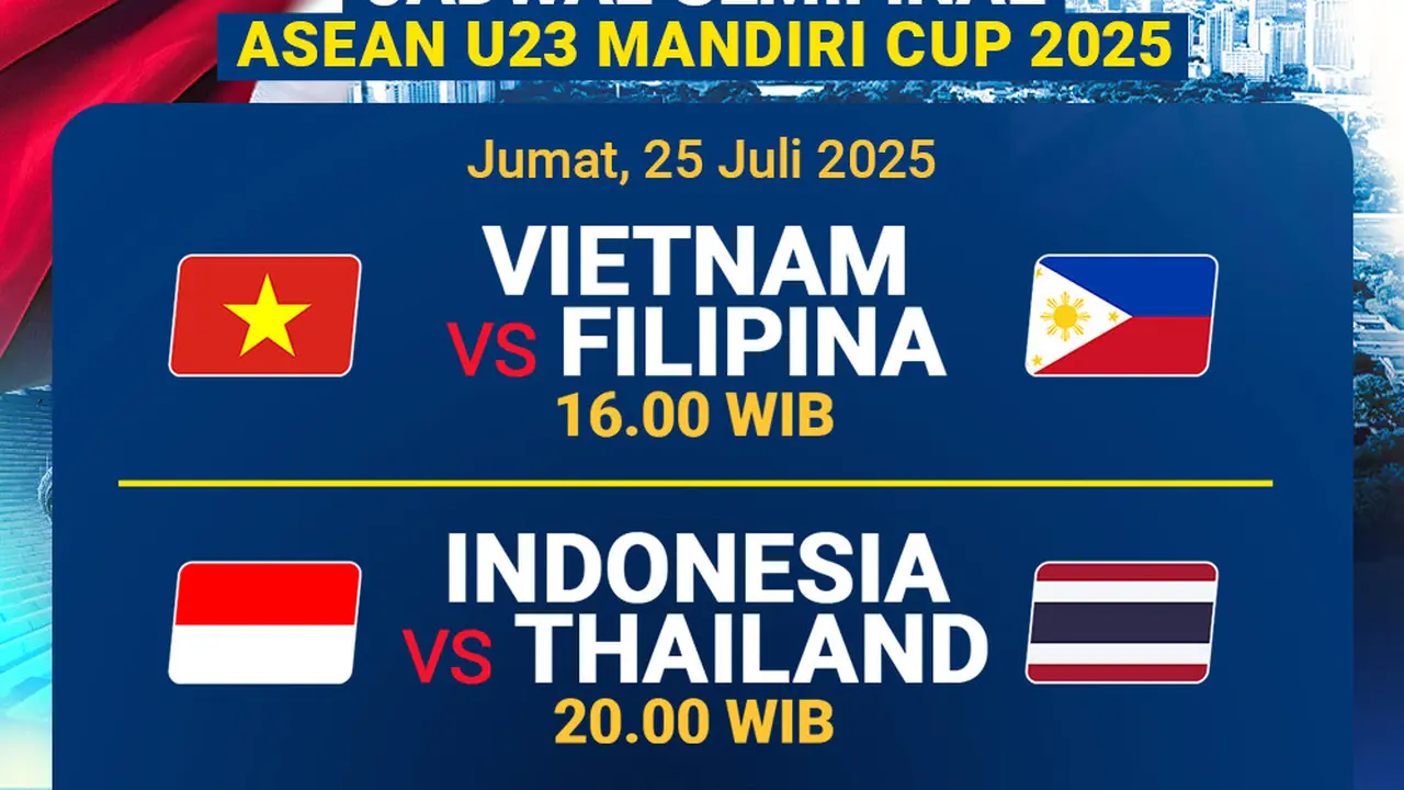 Jadwal Nonton Live Stream ASEAN U-23 Mandiri Cup 2025 - Semifinal di Vidio