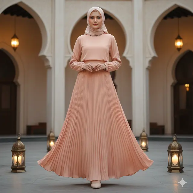 Tren Model Gamis Pleated untuk Ramadan 2026
