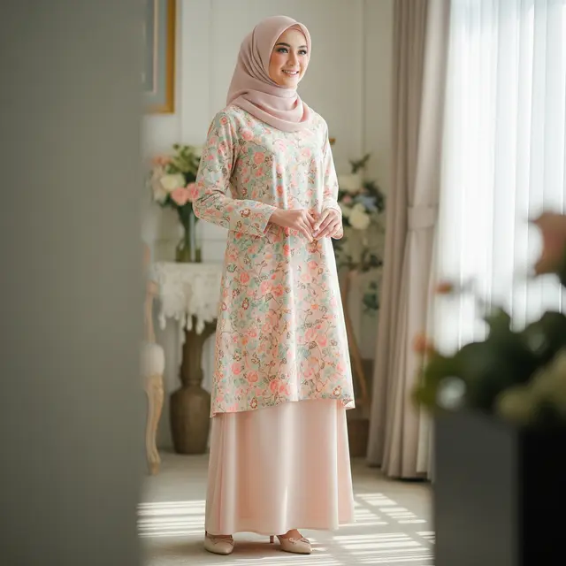 Model Gamis Batik untuk Arisan Wanita