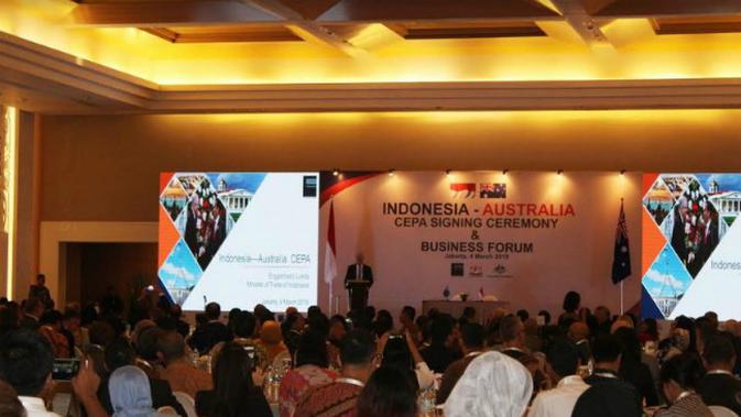 Indonesia-Australia CEPA Signing Ceremony and Business Forum (Foto: Merdeka.com/Dwi Aditya Putra)