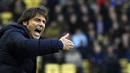 Kemenangan itu memperpanjang rekor Antonio Conte yang belum mengalami kekalahan sejak menangani Tottenham dalam delapan pertandingan pertamanya. (AP/Rui Vieira)