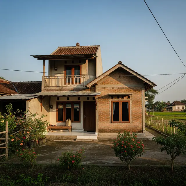 9 Inspirasi Gambar Rumah Sederhana Ukuran 6x9 di Kampung 2 Lantai