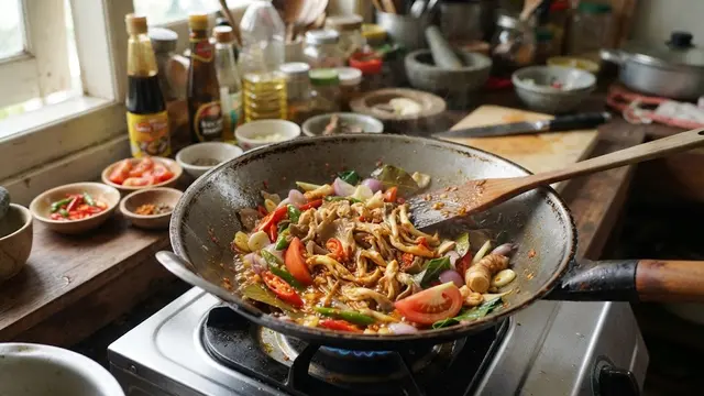 Resep Jamur Masak Pedas