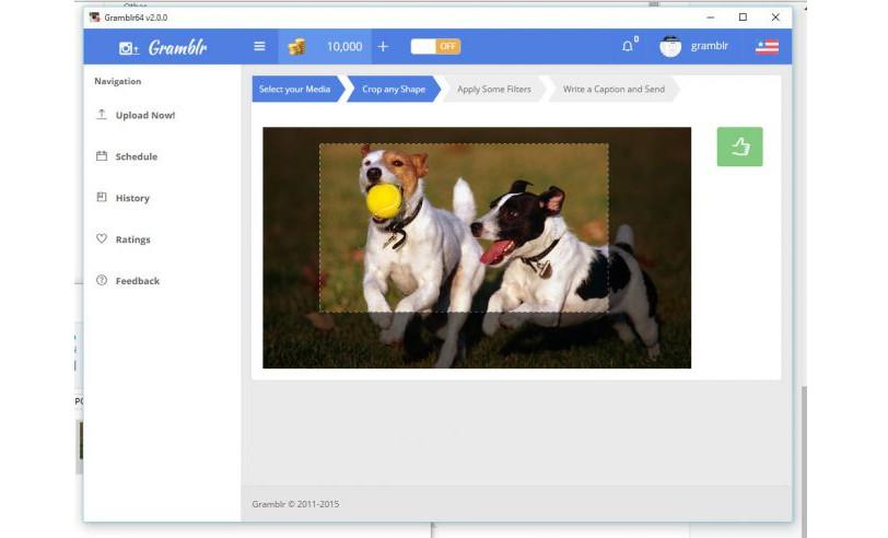 Mengunggah foto di Instagram dengan Gamblr (Sumber: Make Use Of)