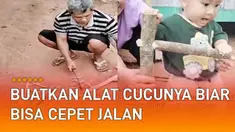 Video seorang kakek membuatkan mainan stimulasi untuk cucunya yang belum bisa jalan mengundang perhatian.