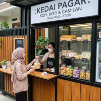 Gerai Makanan dan Minuman di pagar Depan Rumah. [Gemini AI]