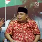 Anggota Komisi XI F-PDIP Hendrawan Supratikno (kiri) bersama Waketum Partai Gerindra Arief Poyuono saat diskusi di Jakarta, Kamis (11/10). Diskusi mempertanyakan anggaran Rp 810 M penyelenggaraan IMF-World Bank 2018. (Liputan6.com/JohanTallo)