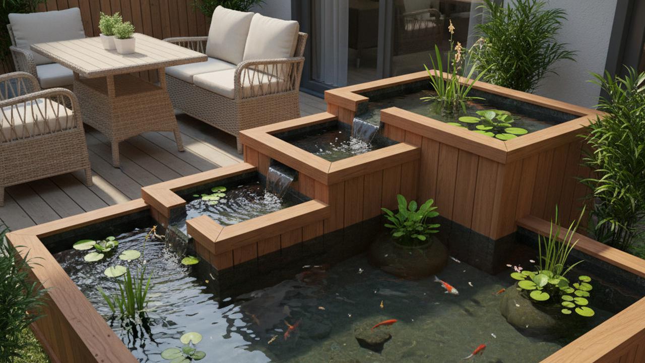 9 Kolam Ikan Mini Kayu di Teras Rumah yang Natural tapi Modern, Tren ...