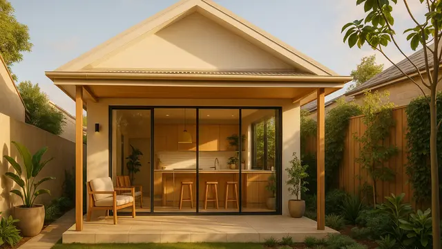 Model Rumah Sederhana 1 Lantai dengan Dapur Terbuka di Lahan Sempit