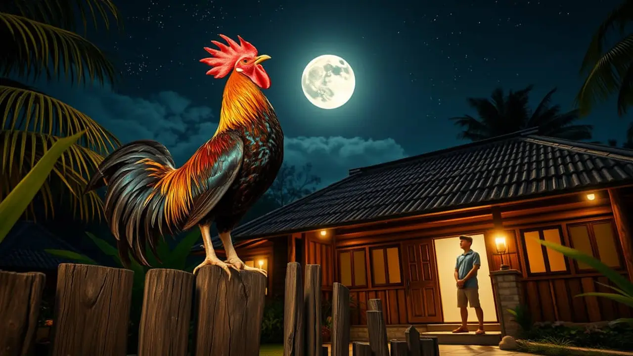 arti ayam berkokok jam 11 malam