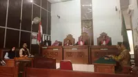 Sidang gugatan mantan caleg Gerindra Sigit Ibnugroho Saraspromo terhadap Mulan Jameela cs. (Merdeka.com/Muhammad Genantan Saputra)