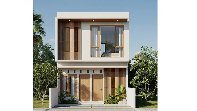Model Rumah Kontrakan Sederhana 2 Pintu Minimalis/Ilustrasi AI