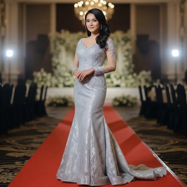 Baju Bridesmaid Non Hijab ala Selebriti (Gemini AI)