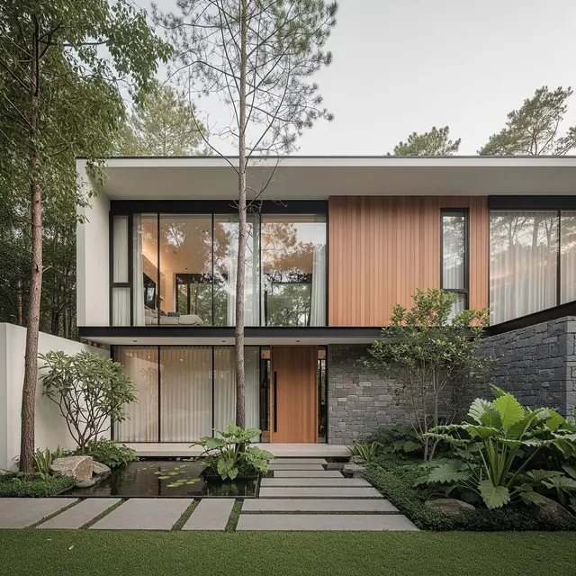 Inspirasi Rumah Minimalis Bernuansa Alam (AI Generated)