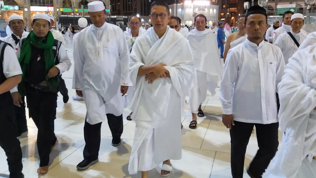 Menteri Agama (Menag) Lukman Hakim Saifuddin di Makkah. Bahauddin/MCH