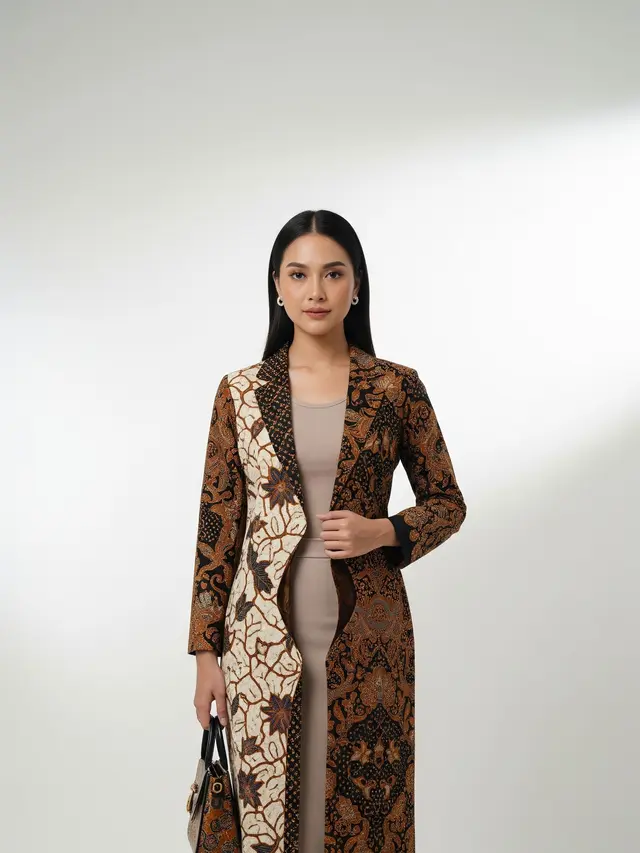 Model Atasan Batik Blazer Kekinian