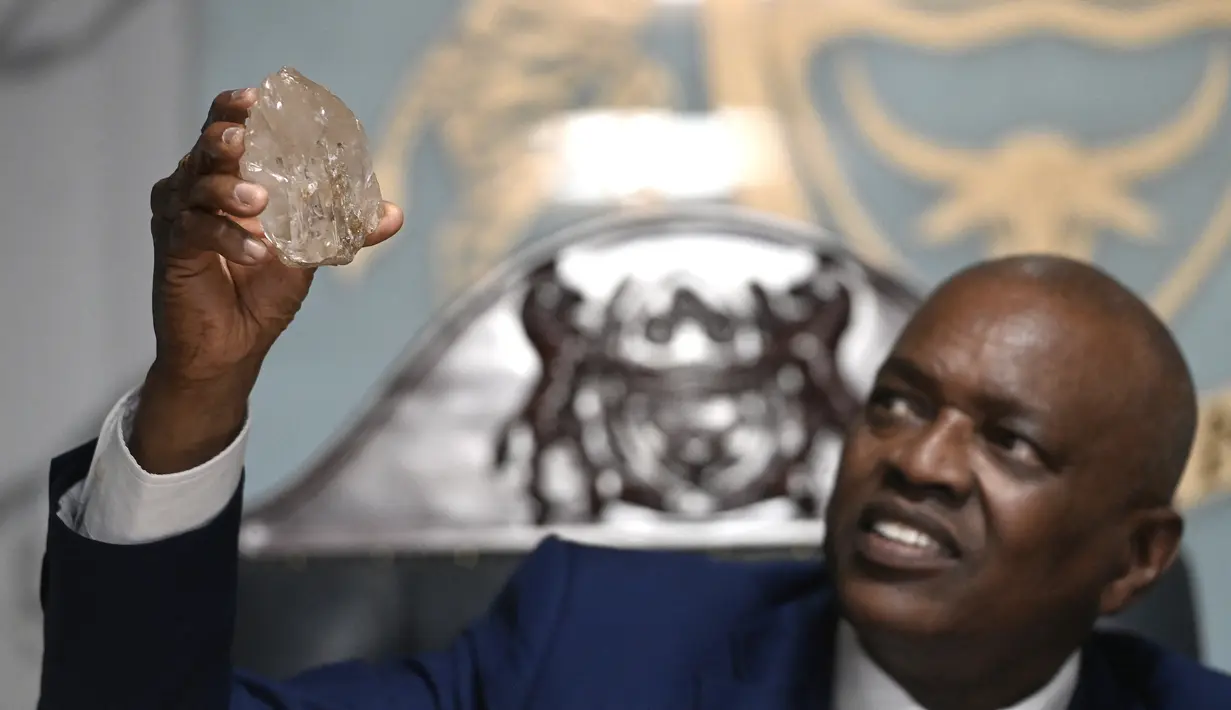 Temuan ini adalah salah satu berlian kasar terbesar yang pernah ditemukan dan dideteksi menggunakan teknologi Mega Diamond Recovery X-ray milik perusahaan tambang Lucara Diamond Corp. (Monirul BHUIYAN / AFP)